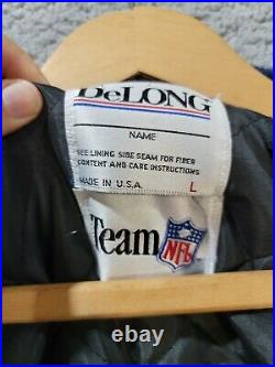 DALLAS COWBOYS Vtg 1990s DeLONG Jacket Letterman VARSITY True Fan leather Large