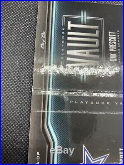 Dak Prescott 2018 Playbook Vault 1/1 Auto Shield Swoosh Logo Cowboys