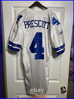 Dak Prescott Dallas Cowboys Reebok AUTHENTIC White Custom NFL Jersey XL 52