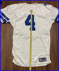 Dak Prescott Dallas Cowboys Reebok AUTHENTIC White Custom NFL Jersey XL 52