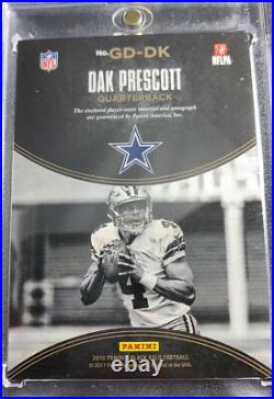 Dak Prescott Rookie 2016 Black Gold Nike Logo Patch Auto #2/2 Cowboys RC