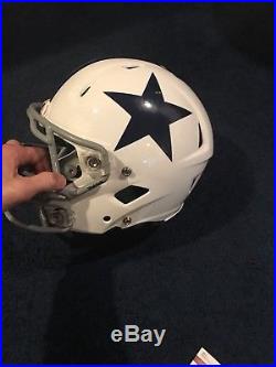 Dak Prescott Signed Dallas Cowboys Game Used Helmet Jsa Witness
