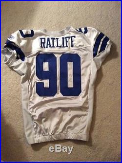 Dallas Cowboy Team Issued Game Worn 2009 White Jersey of Jay Ratliff ALL-PRO