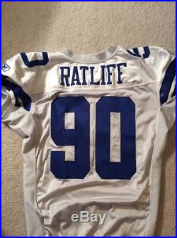 Dallas Cowboy Team Issued Game Worn 2009 White Jersey of Jay Ratliff ALL-PRO