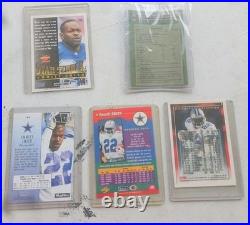 Dallas Cowboys 10pc Lot Collectibles 4 Full Size Footballs 5 Trading Cards Read