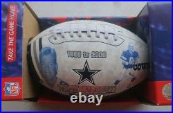 Dallas Cowboys 10pc Lot Collectibles 4 Full Size Footballs 5 Trading Cards Read
