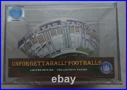 Dallas Cowboys 10pc Lot Collectibles 4 Full Size Footballs 5 Trading Cards Read