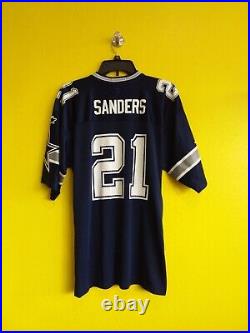 Dallas Cowboys # 21 Deion Sanders Starter NFL Vtg Jersey Boys L/xl