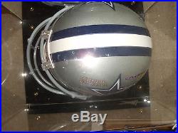 Dallas Cowboys 5 Time Super Bowl Champions Full Size NFL Helmet in Display Case