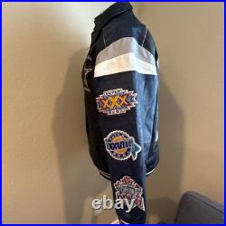 Dallas Cowboys 5 Time Super Bowl Leather NFL Football Varsity Jacket Medium