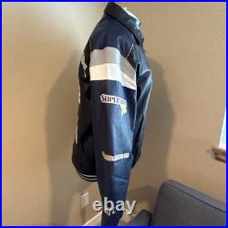 Dallas Cowboys 5 Time Super Bowl Leather NFL Football Varsity Jacket Medium
