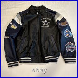 Dallas Cowboys 5 Time Super Bowl Leather NFL Football Varsity Jacket Medium