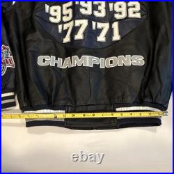Dallas Cowboys 5 Time Super Bowl Leather NFL Football Varsity Jacket Medium