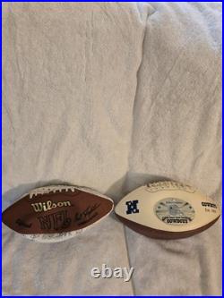 Dallas Cowboys 5-time Super Bowl Champs 2008 & Wilson 2001 Team Sign Footballs
