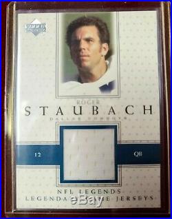 Dallas Cowboys 9 Card UD NFL Legends Game Used Jersey lot Aikman Staubach Deion+