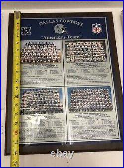 Dallas Cowboys America's Team 4x Super Bowl Plaque MINT
