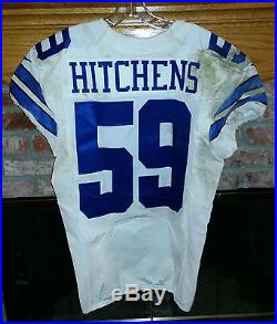 Dallas Cowboys Anthony Hitchens Nike White Game Used/game Worn Jersey With Coa