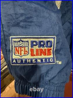 Dallas Cowboys Authentic NFL Pro Line Starter Puffer 1/2 Zip Jacket Sz Medium