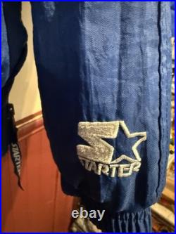 Dallas Cowboys Authentic NFL Pro Line Starter Puffer 1/2 Zip Jacket Sz Medium