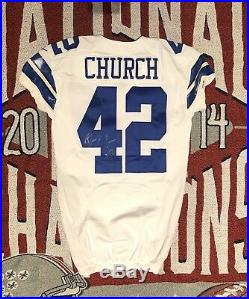 Dallas Cowboys Auto'ed Barry Church Game Worn Used Jersey, COA