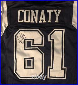 Dallas Cowboys Bill Conakry Game Worn 2003 Autograph Thanksgiving Reebok Jersey