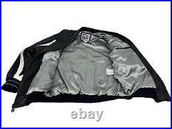 Dallas Cowboys Carl Banks Mens Medium Jacket Bomber Vintage 100% Leather Black