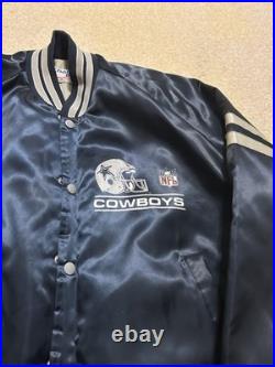 Dallas Cowboys Chalk Line Satin Jacket 1980's Medium M