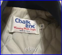 Dallas Cowboys Chalk Line Satin Jacket 1980's Medium M