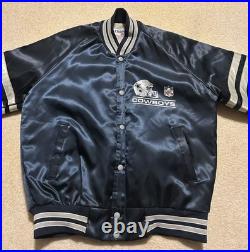 Dallas Cowboys Chalk Line Satin Jacket 1980's Medium M