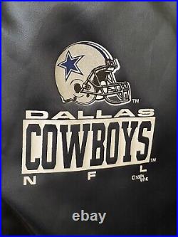 Dallas Cowboys Chalk Line Starter Satin Jacket Men's 2XL USA Made Vintage 90s