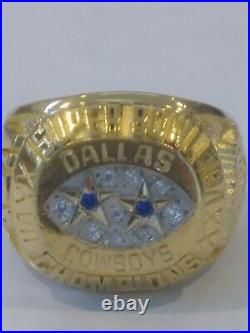 Dallas Cowboys Championship NFL Football Sapphire CZ Ring Balfour 1993