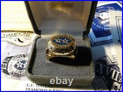 Dallas Cowboys Championship NFL Football Sapphire Ring Balfour 1994 Back 2 Back