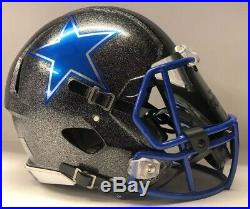 Dallas Cowboys Custom Authentic Riddell Speed Full Size Football Helmet Chrome