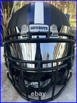 Dallas Cowboys Custom Full Size Authentic Riddell Speed Football Helmet Matte