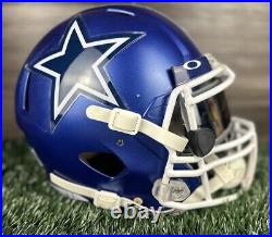 Dallas Cowboys Custom Full Size Riddell Football Helmet Adult Large Blue