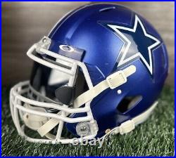 Dallas Cowboys Custom Full Size Riddell Football Helmet Adult Large Blue