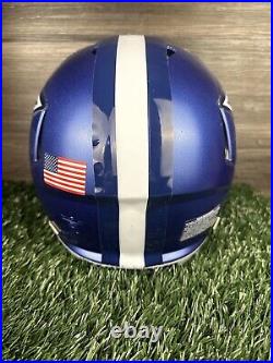 Dallas Cowboys Custom Full Size Riddell Football Helmet Adult Large Blue