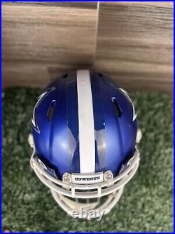 Dallas Cowboys Custom Full Size Riddell Football Helmet Adult Large Blue