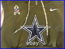 Dallas Cowboys Custom Nike Salute To Service Women's Crop Sleeveless Hoodie L Dallas Cowboys Custom Nike Salute To Service Women's Crop Sleeveless Hoodie L