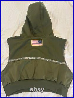 Dallas Cowboys Custom Nike Salute To Service Women's Crop Sleeveless Hoodie L Dallas Cowboys Custom Nike Salute To Service Women's Crop Sleeveless Hoodie L
