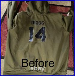 Dallas Cowboys Custom Nike Salute To Service Women's Crop Sleeveless Hoodie L Dallas Cowboys Custom Nike Salute To Service Women's Crop Sleeveless Hoodie L