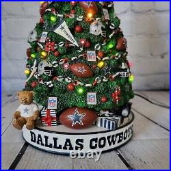 Dallas Cowboys Danbury Mint NFL Lighted Christmas Tree 12 Inch