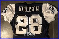 Dallas Cowboys Darren Woodson Autographed Game Issued 2002 Reebok Jersey 48L