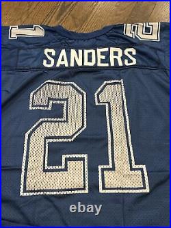 Dallas Cowboys Deion Sanders Jersey Large Mens Wilson Vintage Blue