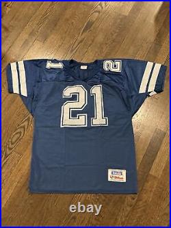 Dallas Cowboys Deion Sanders Jersey Large Mens Wilson Vintage Blue