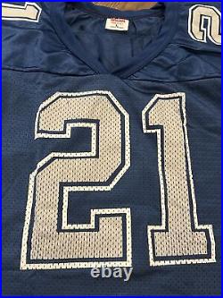 Dallas Cowboys Deion Sanders Jersey Large Mens Wilson Vintage Blue