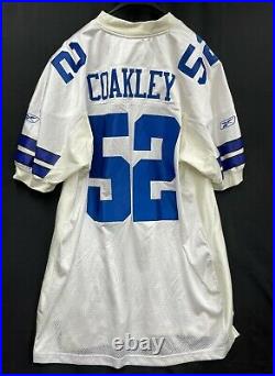Dallas Cowboys Dexter Coakley Authentic Reebok Sewn NFL Football Jersey Men's 56