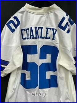Dallas Cowboys Dexter Coakley Authentic Reebok Sewn NFL Football Jersey Men's 56
