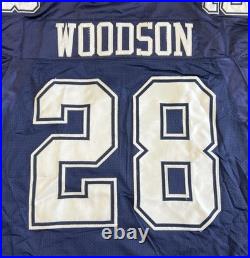 Dallas Cowboys Football Jersey Darren Woodson Reebok Size 54 Blue Authentic NFL