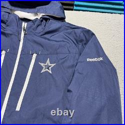 Dallas Cowboys Football Reebok On Field Jacket Mens XL Blue Hooded New With Tags Dallas Cowboys Football Reebok On Field Jacket Mens XL Blue Hooded New With Tags